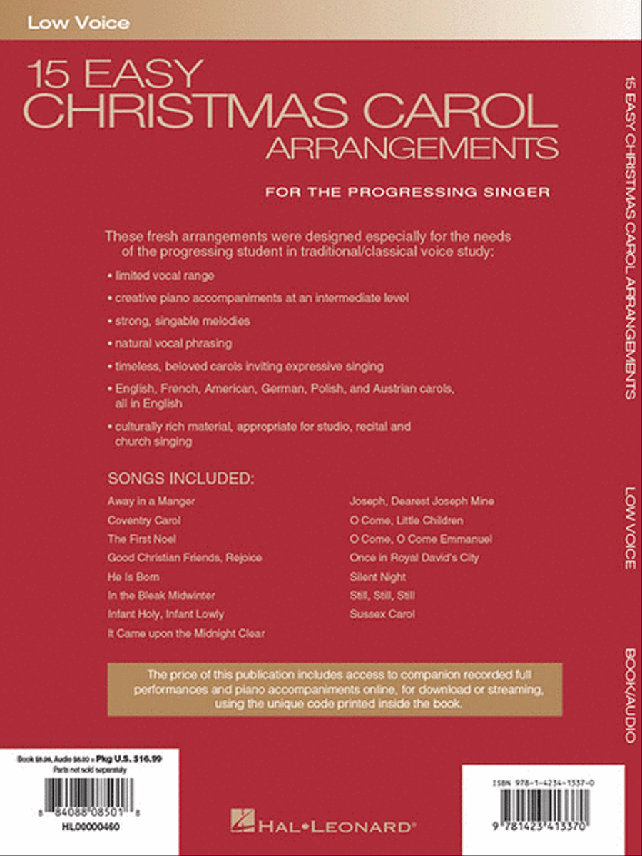 15 Easy Christmas Carol Arrangements – Low Voice Low Voice scores gallery preview page 2