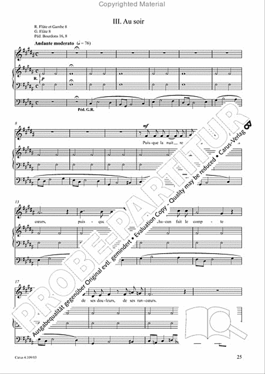 Shorter sacred works. Vol. 15 of the Vierne Complete Edition (Vierne: Kleinere Kirchenwerke. Bd. 15 der Vierne-Gesamtausgabe) Organ scores gallery preview page 26