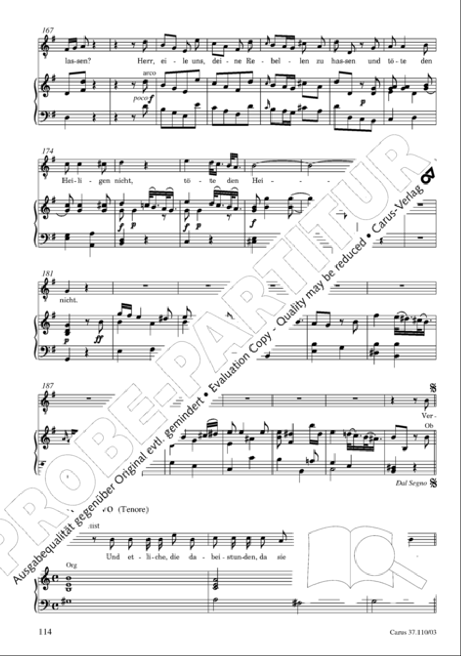 Markuspassion. Werkausgabe Reihe 1, Bd. 7 (Homilius) 4-Part scores gallery preview page 121