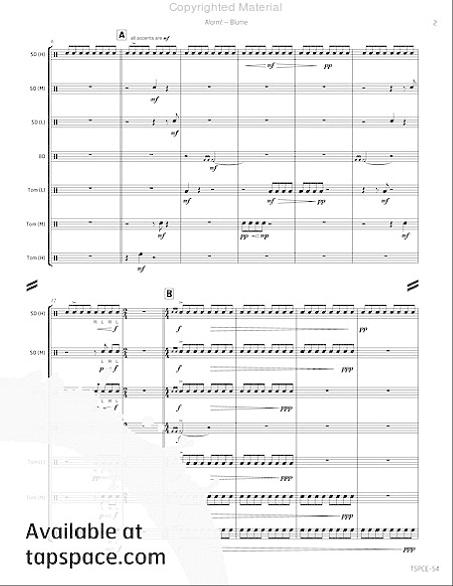 Alarm! Percussion Ensemble scores gallery preview page 6