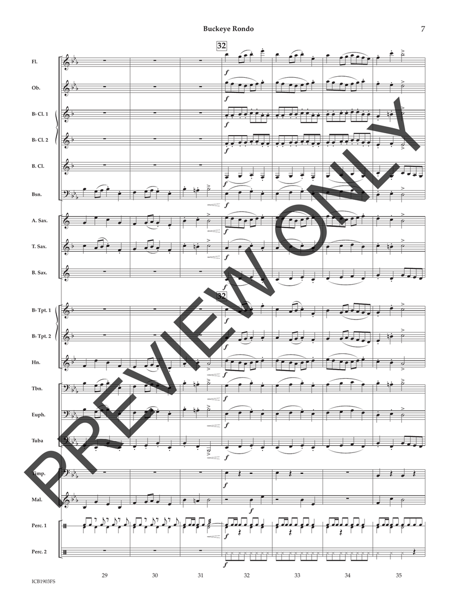 Buckeye Rondo (Score) Concert Band scores gallery preview page 8
