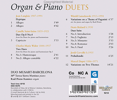 Organ & Piano Duets: Saint-Sae
