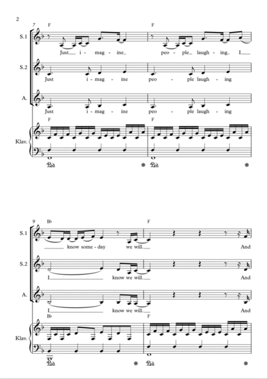 Cover Me In Sunshine Cover Me In Sunshine SSA scores gallery preview page 2
