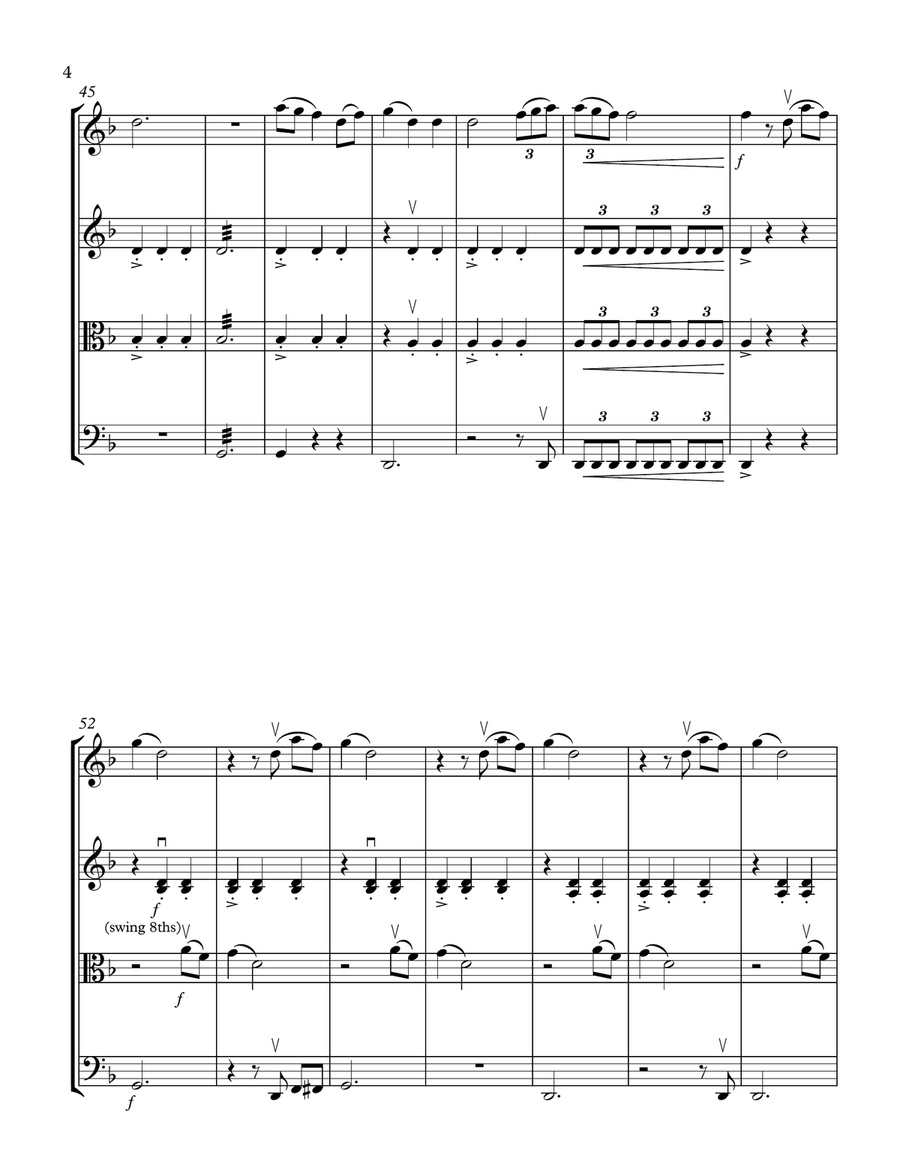 Earned It (fifty Shades Of Grey) String Quartet scores gallery preview page 4