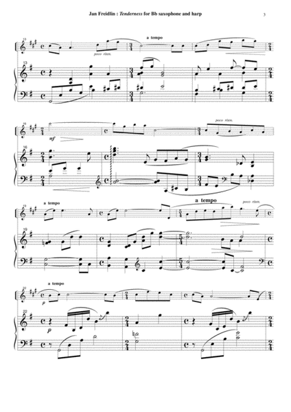 Jan Freidlin: Tenderness for Bb soprano or tenor saxohone and harp