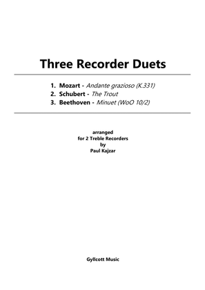 Three Recorder Duets (Treble Recorders)