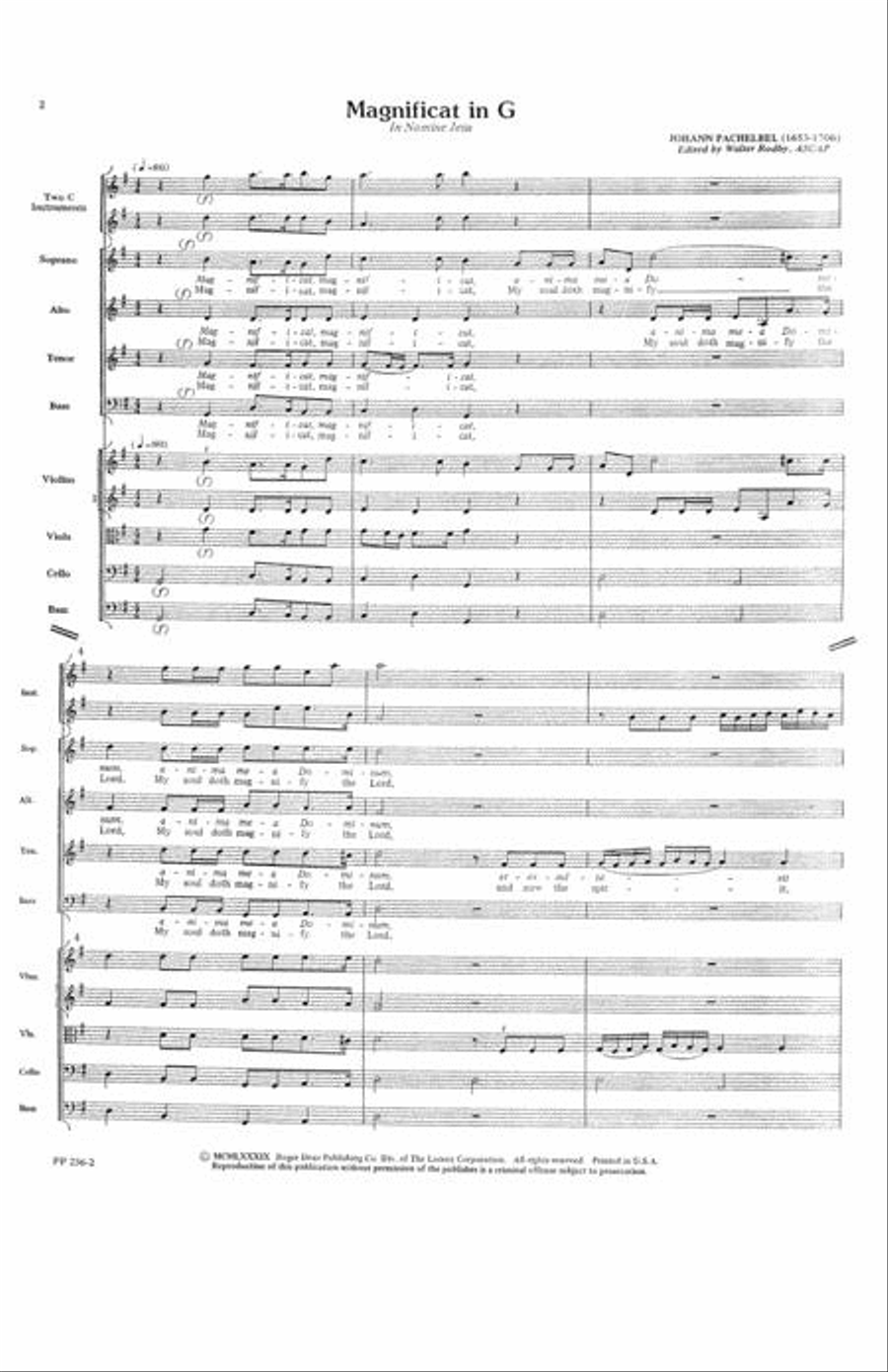 Magnificat in G - String Parts & Score String Orchestra scores gallery preview page 3