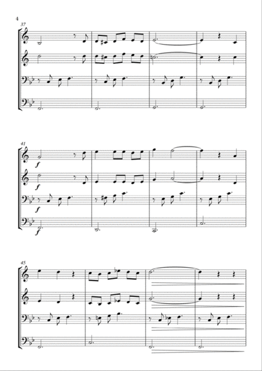 Ave Maria - Schubert - Brass Quartet Brass Quartet scores gallery preview page 5