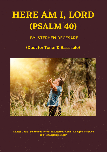 Here Am I, Lord (Psalm 40) (Duet for Tenor and Bass solo) image number null