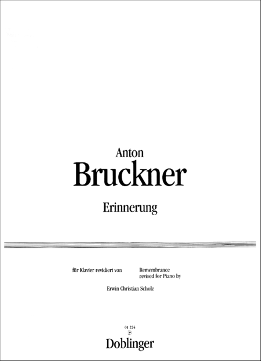 Erinnerung Erinnerung Piano Solo scores gallery preview page 1