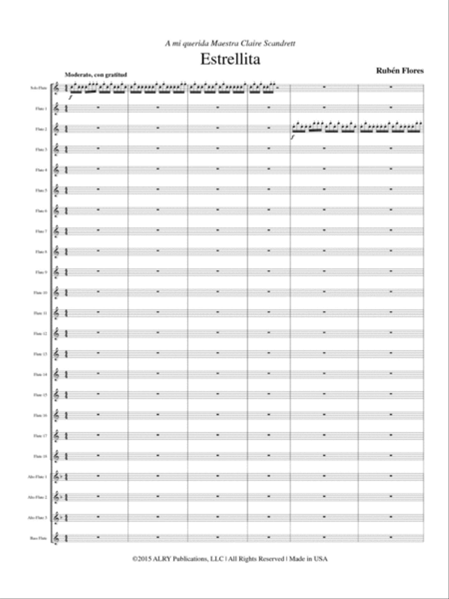 Estrellita for Flute Choir Flute Choir scores gallery preview page 2