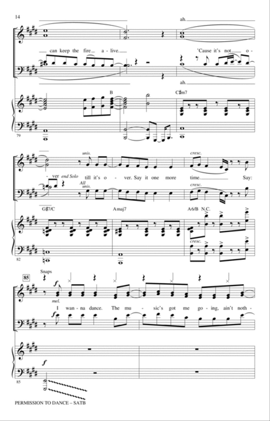 Permission To Dance (arr. Roger Emerson) 4-Part scores gallery preview page 13