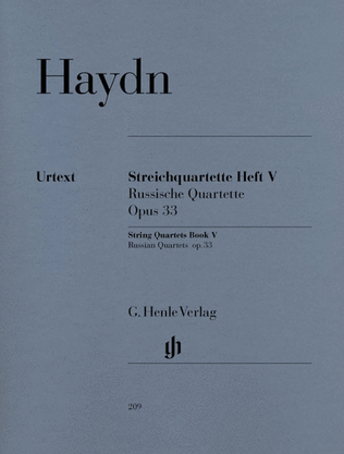 Book cover for String Quartets, Vol. V, Op. 33 (Russian Quartets)
