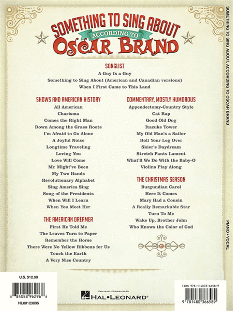 Something to Sing About According to Oscar Brand Piano, Vocal scores gallery preview page 2