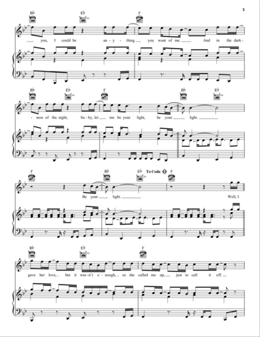 Anyone For You (Tiger Lily) Piano, Vocal, Guitar scores gallery preview page 3