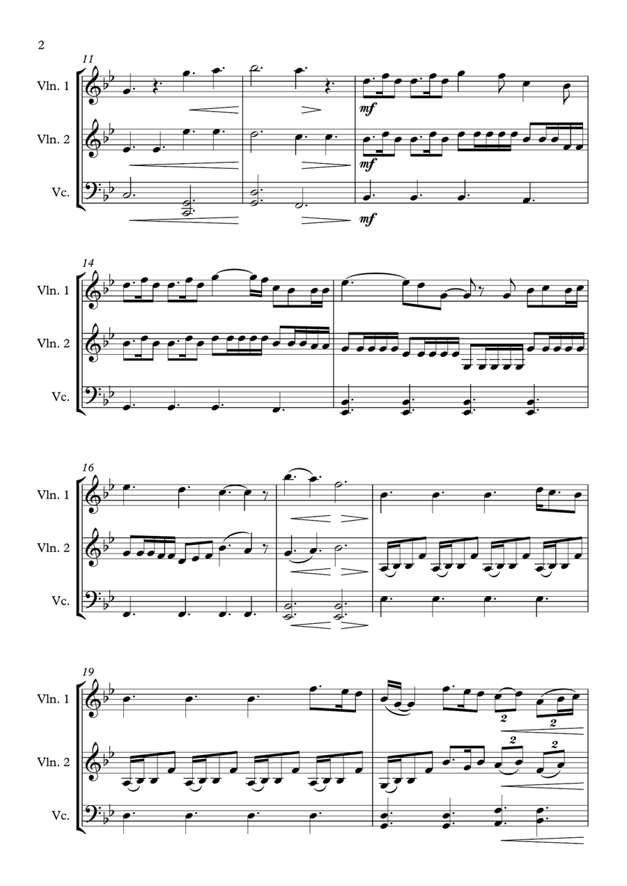 A Thousand Years A Thousand Years String Trio scores gallery preview page 2