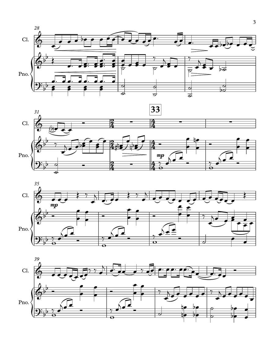 Bohemian Rhapsody Clarinet Solo scores gallery preview page 3