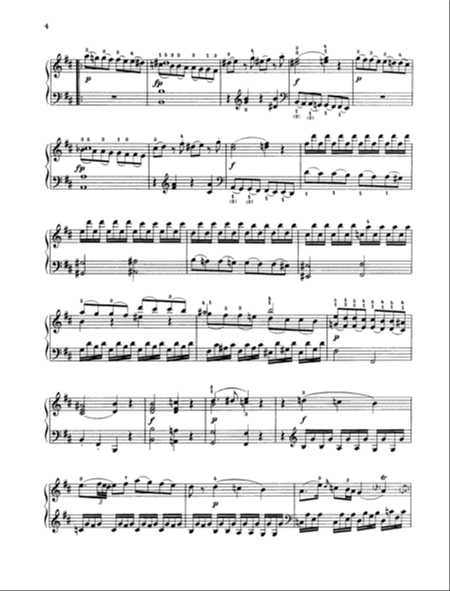 Sonata D major, K. 311 [284 c] Piano Solo scores gallery preview page 3