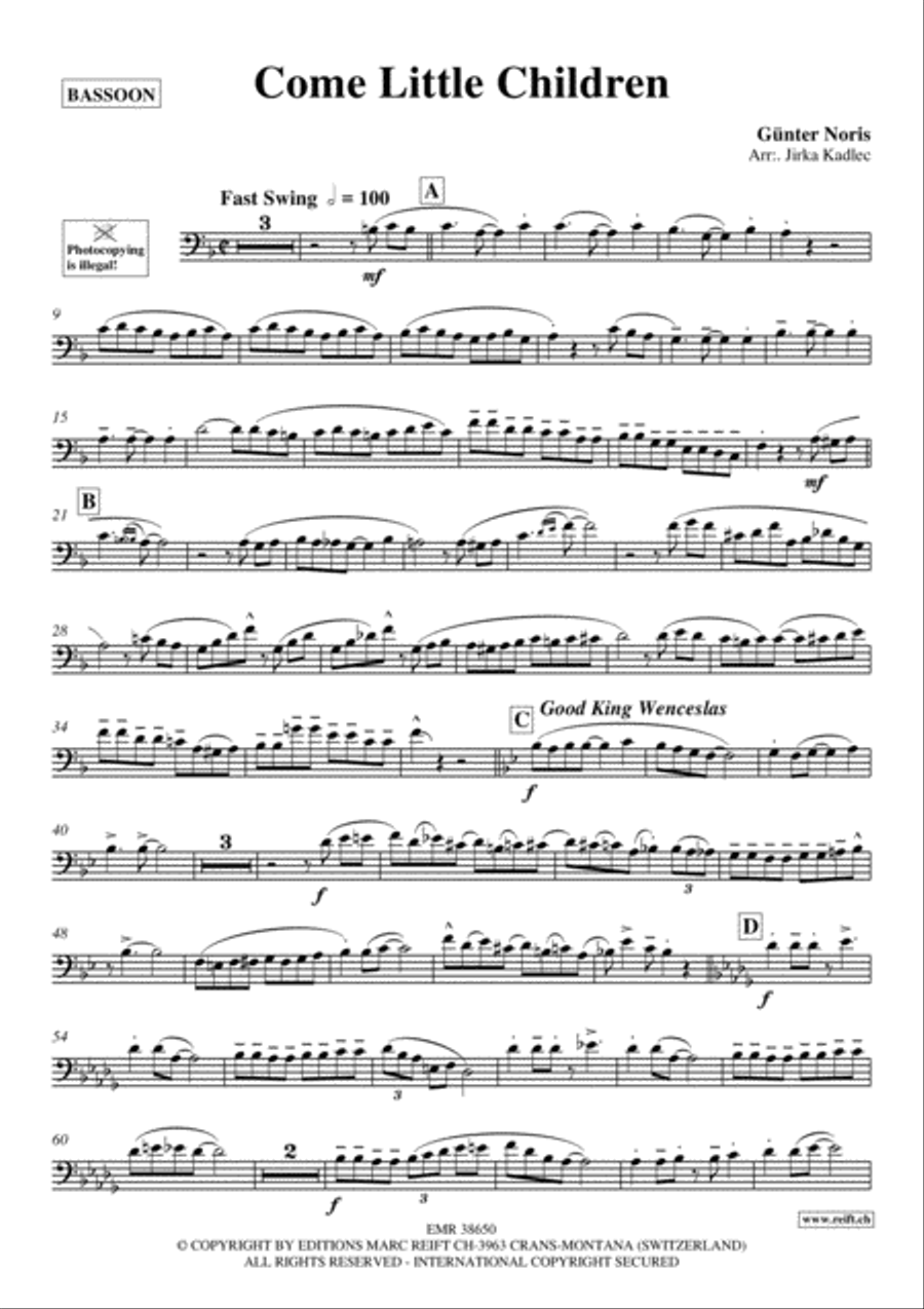 Come Little Children Bassoon Solo scores gallery preview page 2
