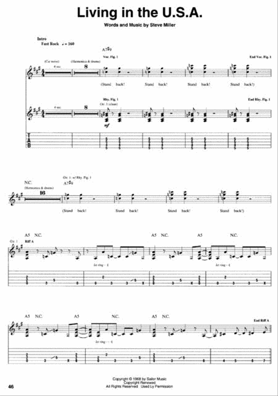 Steve Miller Band – Young Hearts: Complete Greatest Hits Electric Guitar scores gallery preview page 2