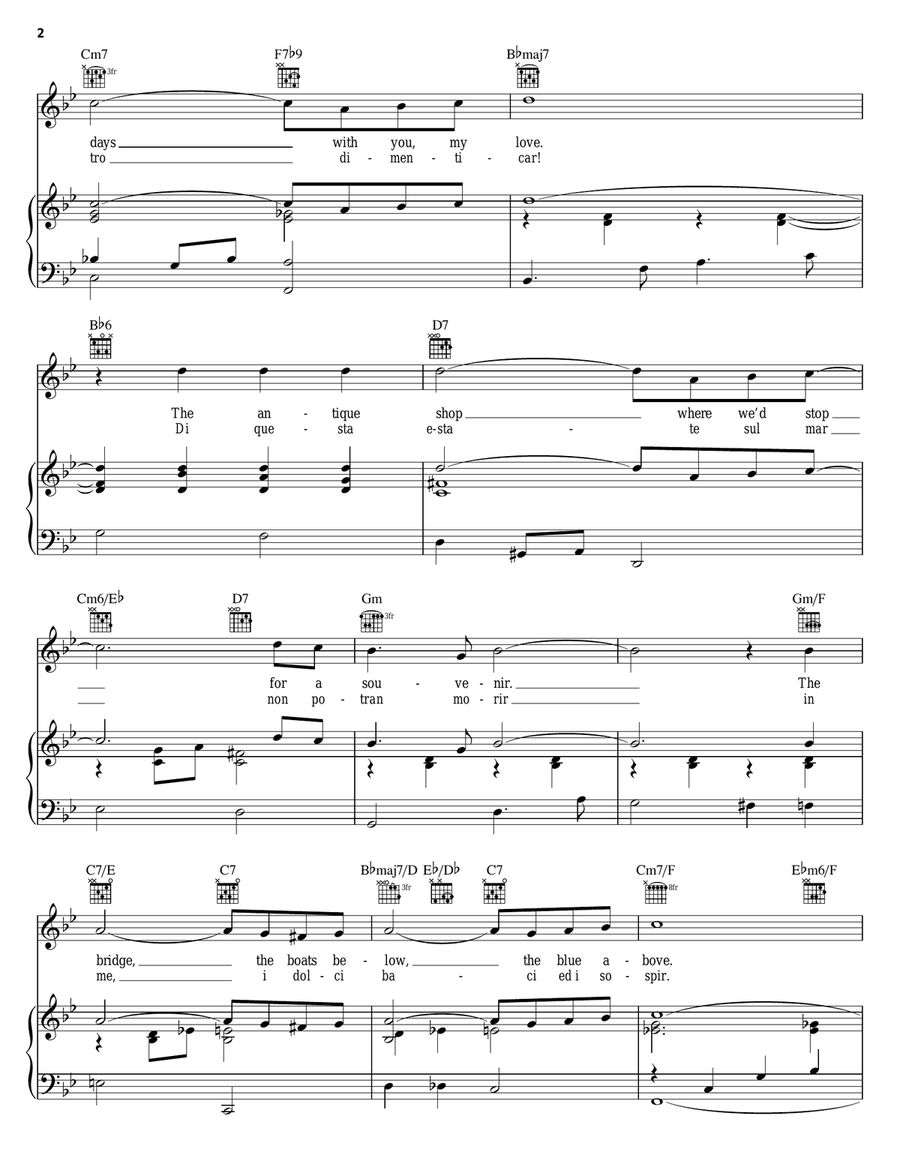 Summertime In Venice Piano, Vocal, Guitar scores gallery preview page 2