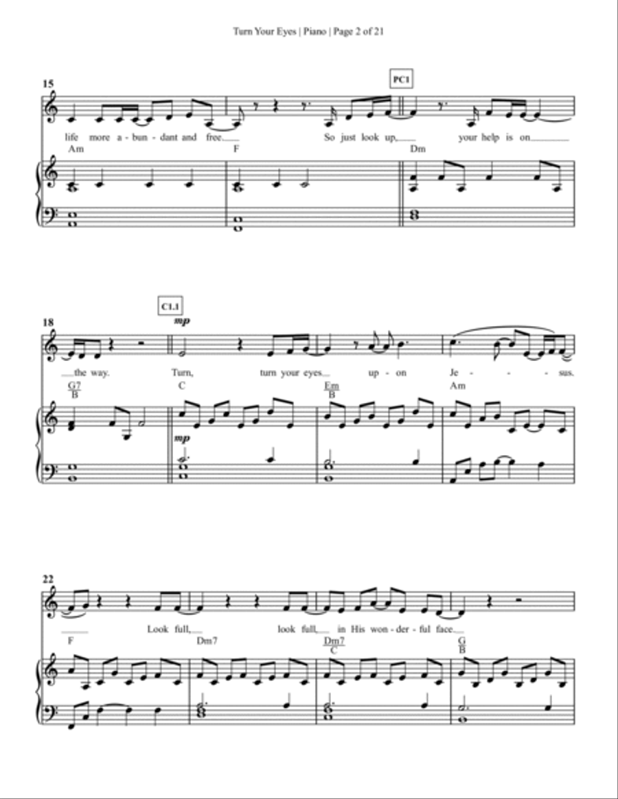 Turn Your Eyes 4-Part scores gallery preview page 3