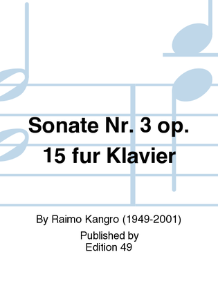 Sonate Nr. 3 op. 15 fur Klavier