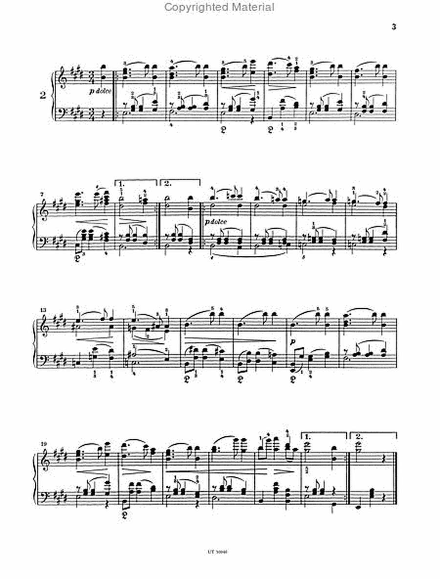Waltzes, Op. 39, simplified version by the composer