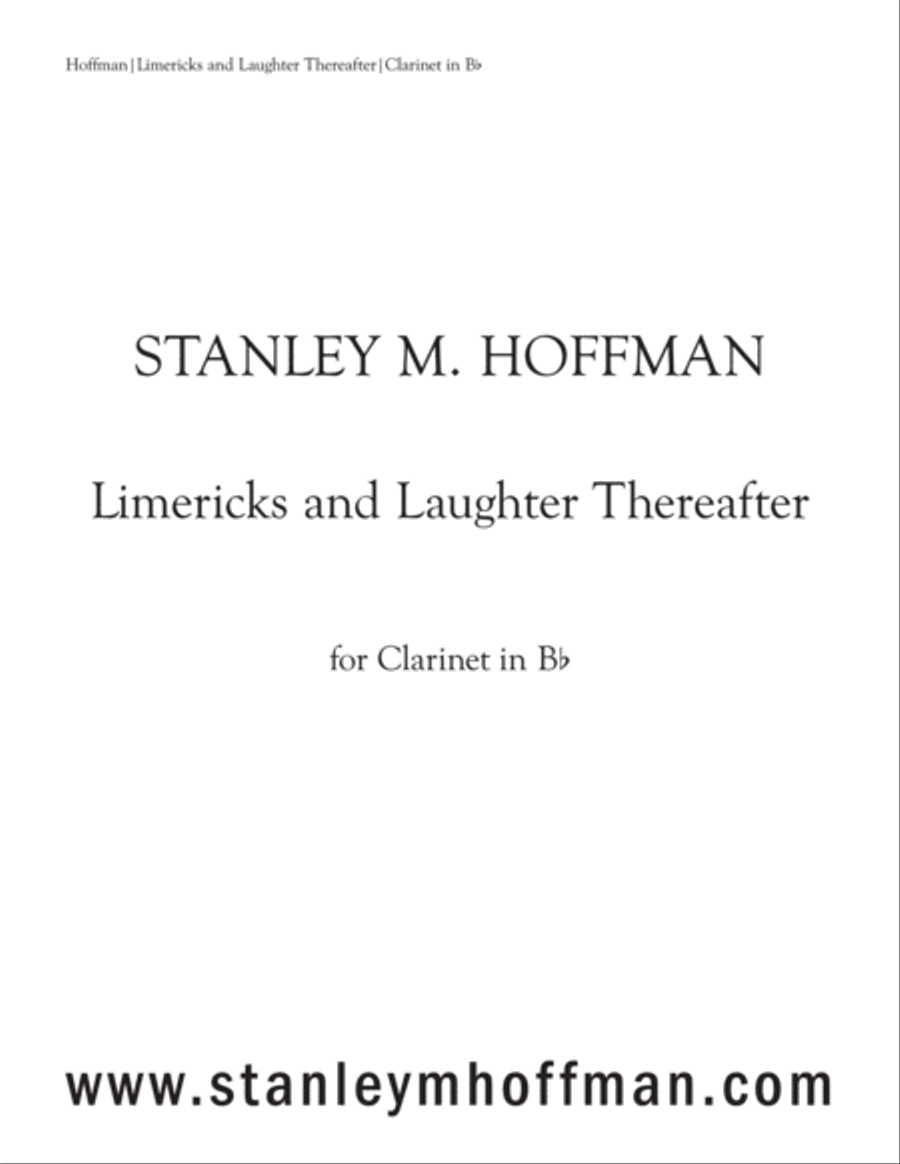 Limericks and Laughter Thereafter Clarinet Solo scores gallery preview page 1