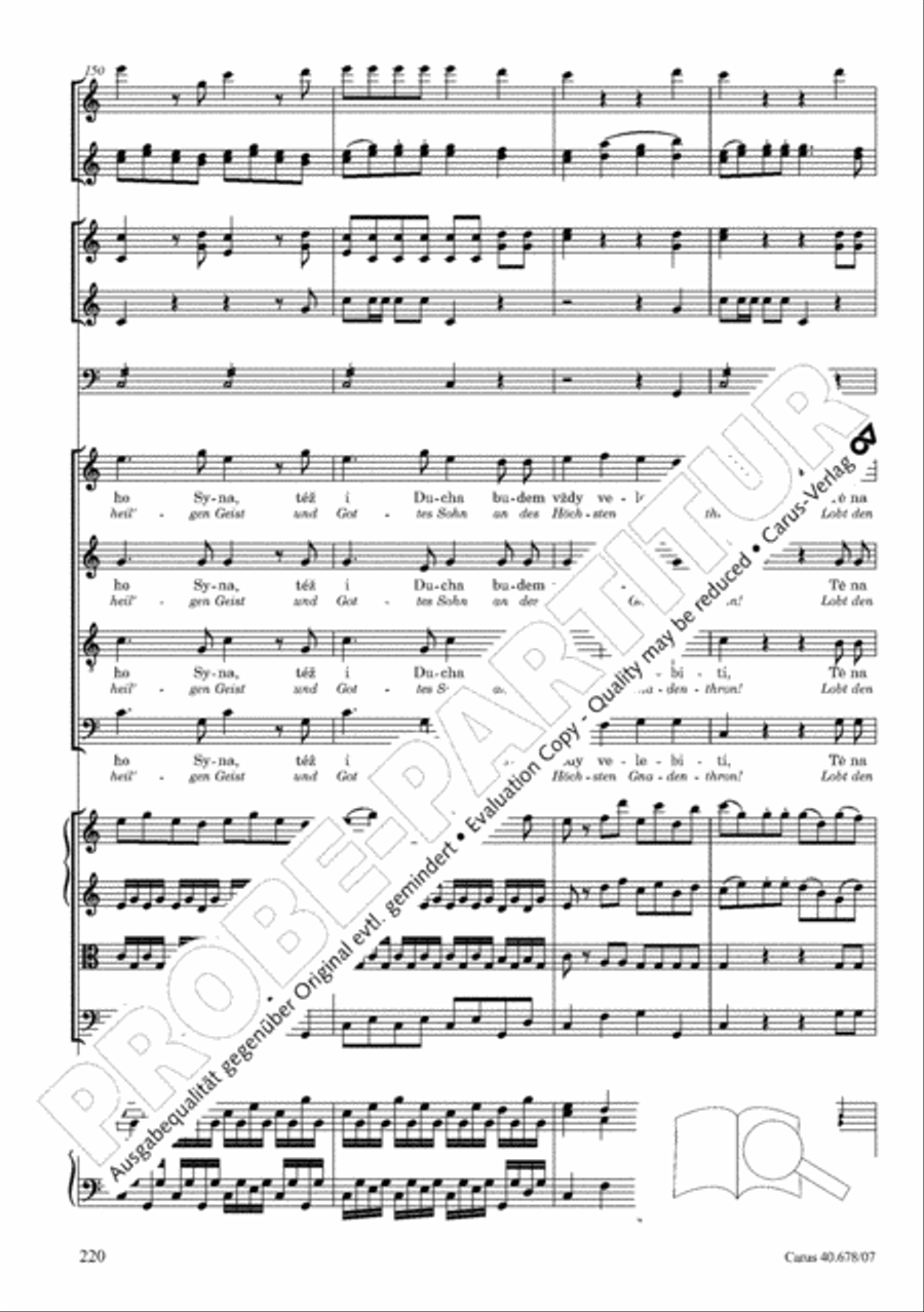 Missa pastoralis bohemica 4-Part scores gallery preview page 233