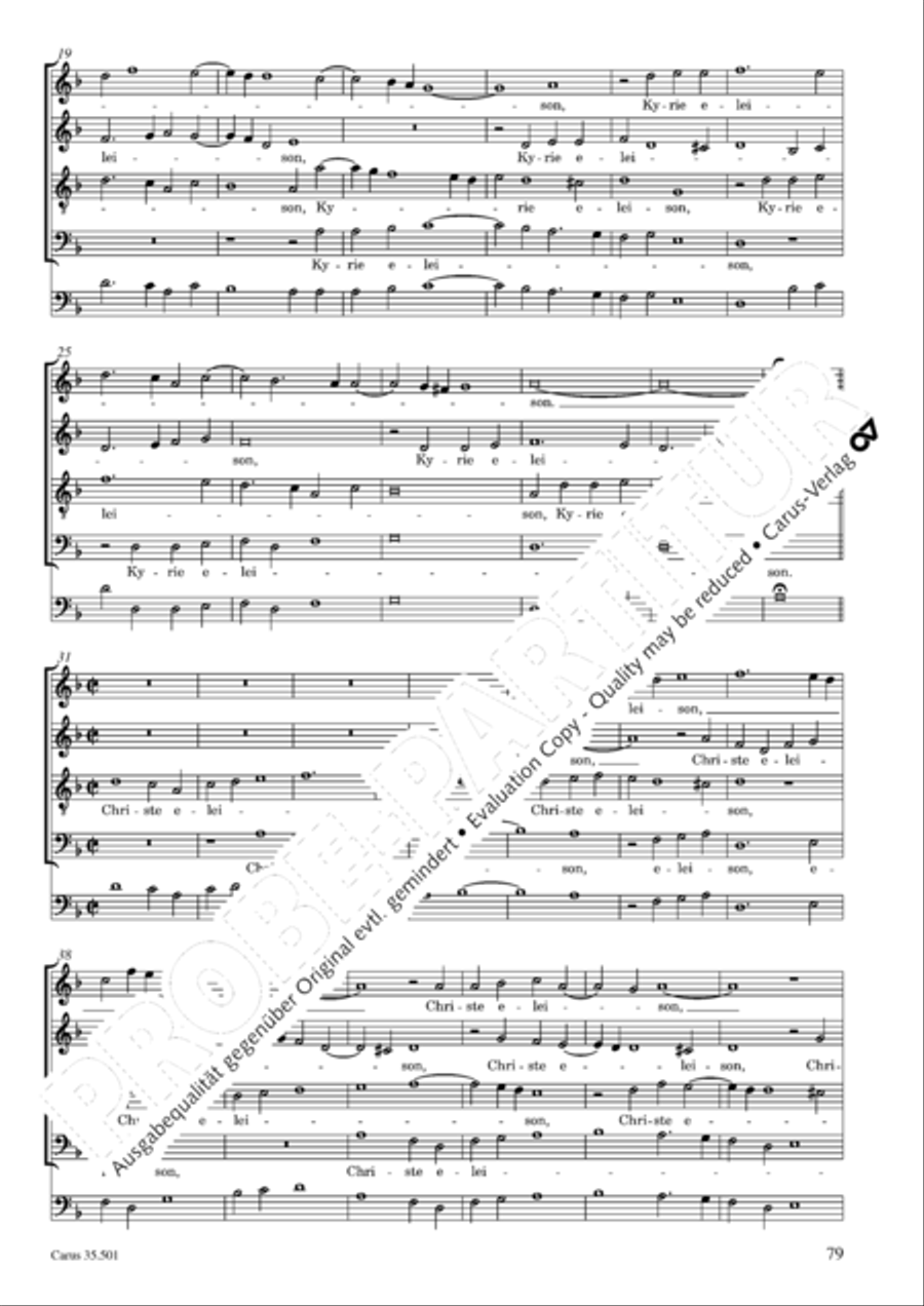 Palestrina: Masses and individual movements Score scores gallery preview page 94