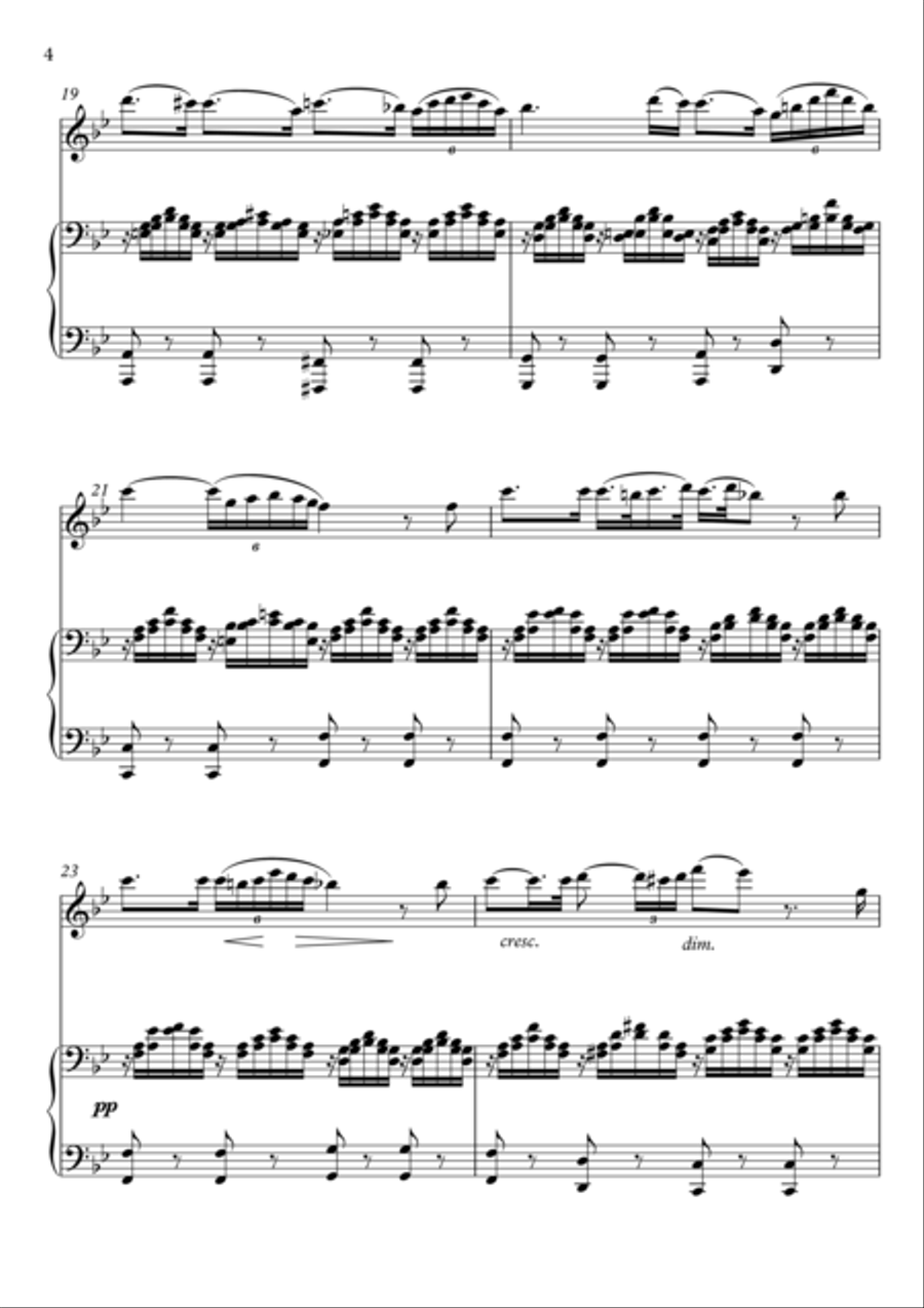 Ave Maria Flute piano duet Woodwind Duet scores gallery preview page 4