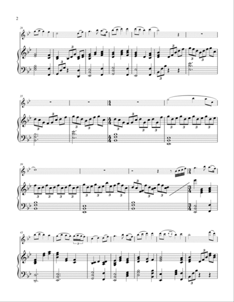 O God Beyond All Praising (Thaxted) for Flute and Harp Flute Solo scores gallery preview page 2