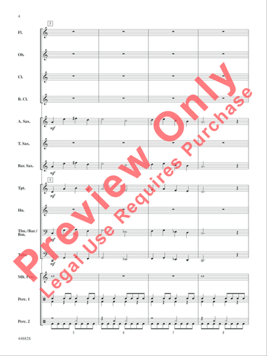Chant de Noël Concert Band scores gallery preview page 4
