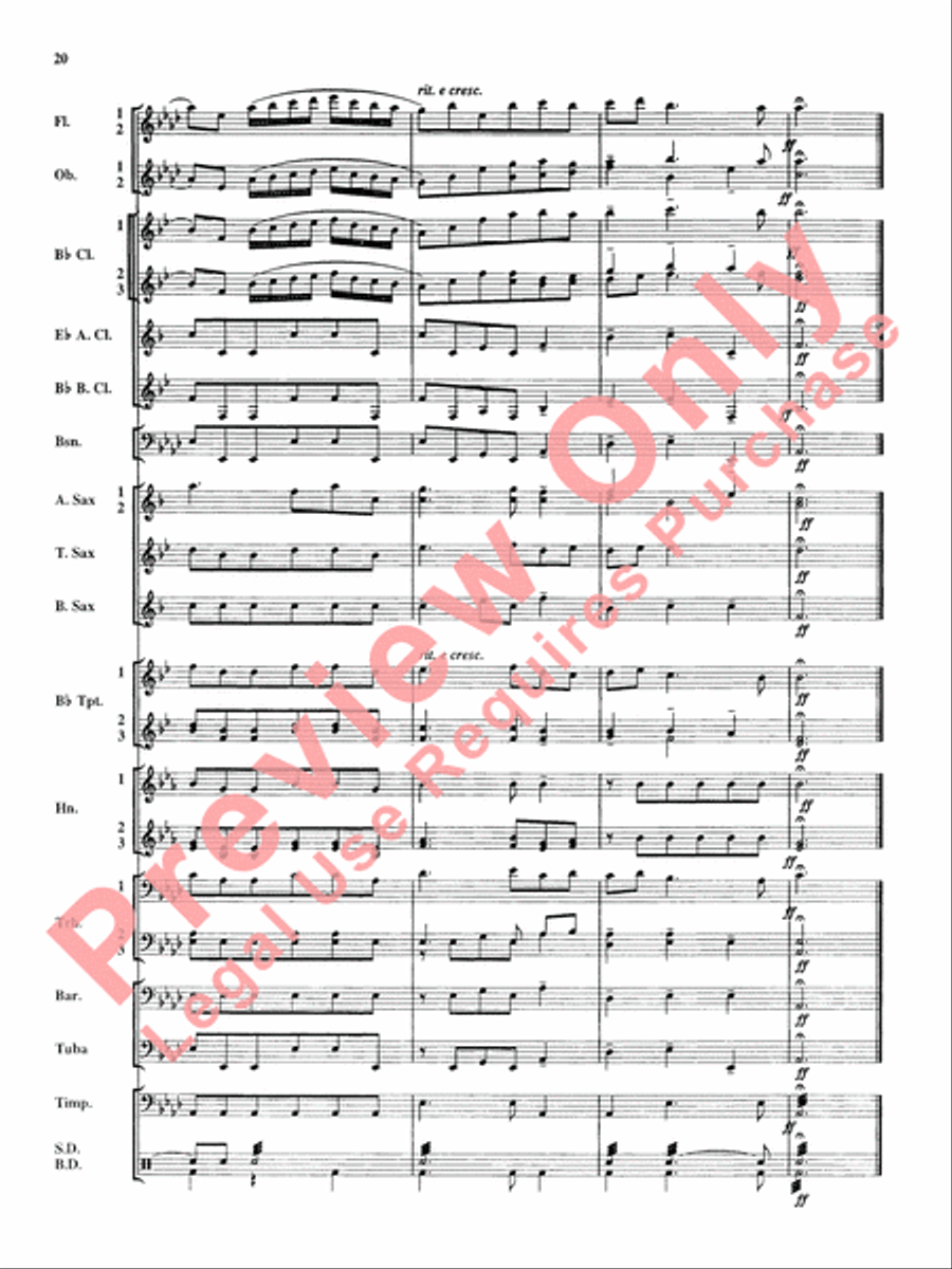 Royal Fireworks Music Concert Band scores gallery preview page 21