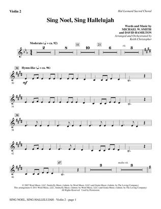 Sing Noel, Sing Hallelujah - Violin 2