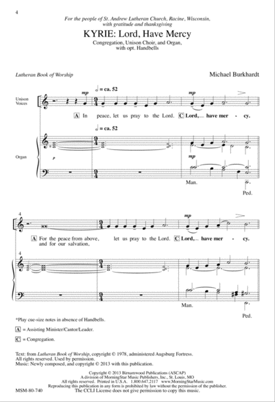 Missa St. Andrew 4-Part scores gallery preview page 3