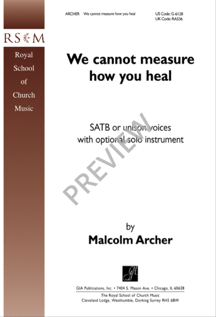 We Cannot Measure How You Heal 4-Part scores gallery preview page 2