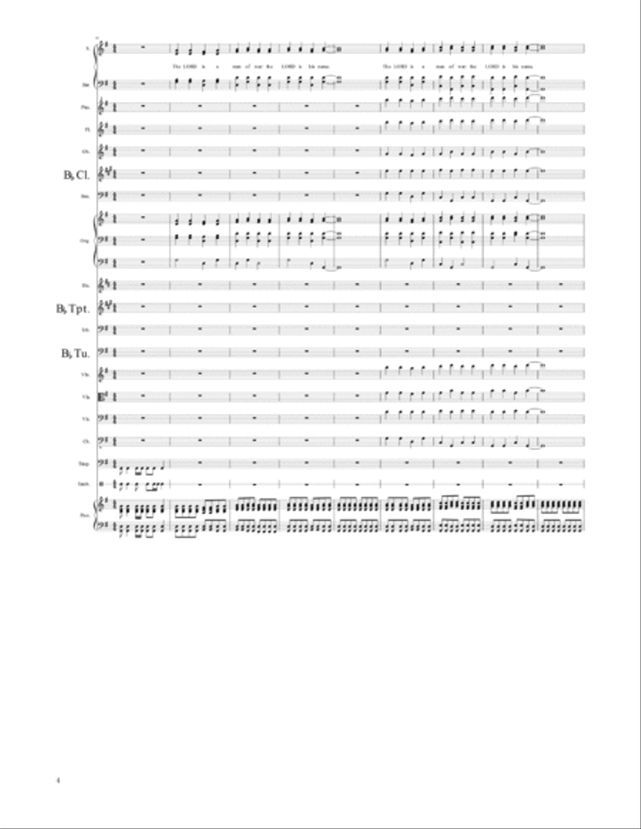 The Song of Moses and of Miriam at the Red Sea-Conductor's Score 4-Part scores gallery preview page 5