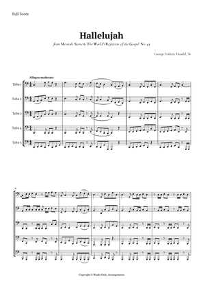 Book cover for Hallelujah from Messiah by Handel for Tuba Quintet