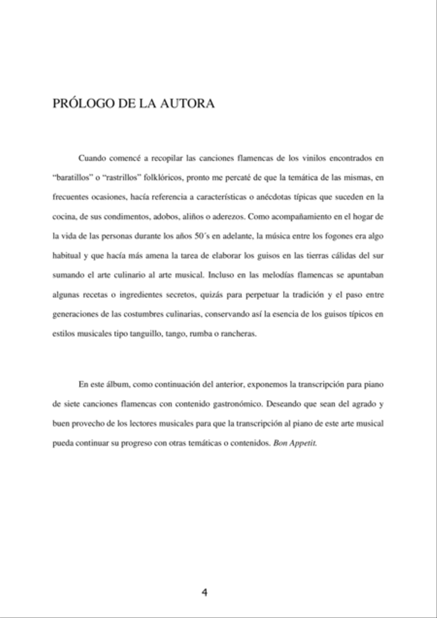 Flamenco entre Fogones. Partituras de Flamenco al piano Piano Solo scores gallery preview page 5