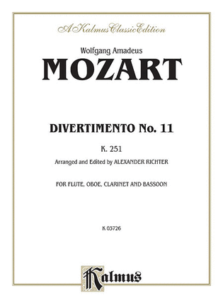 Book cover for Divertimento No. 11, K. 251