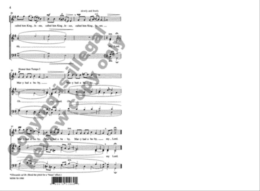 Mary Had a Baby 4-Part scores gallery preview page 4