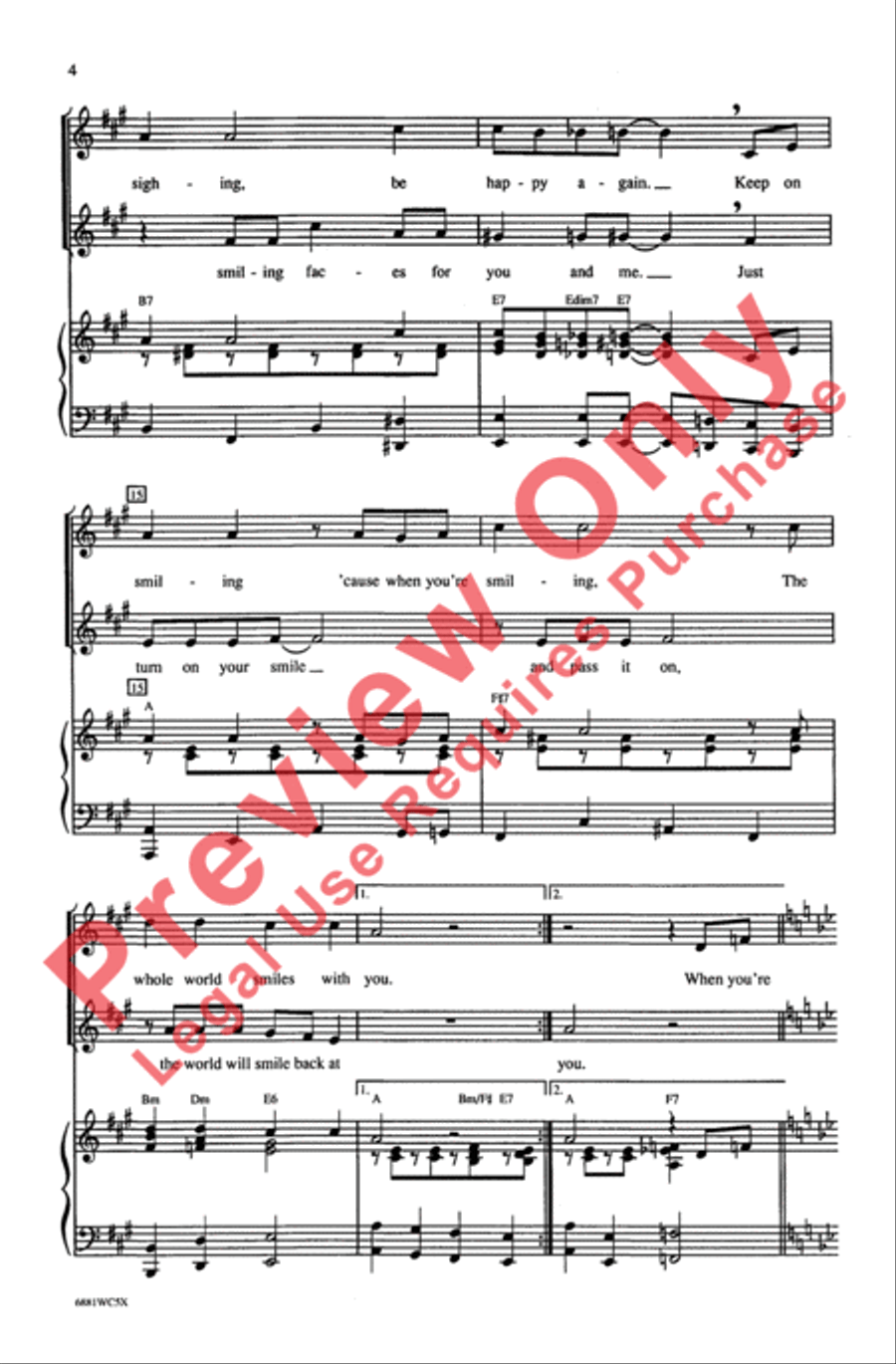 When You're Smiling 2-Part scores gallery preview page 4