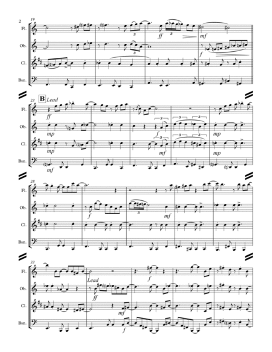 This Masquerade Woodwind Quartet scores gallery preview page 3
