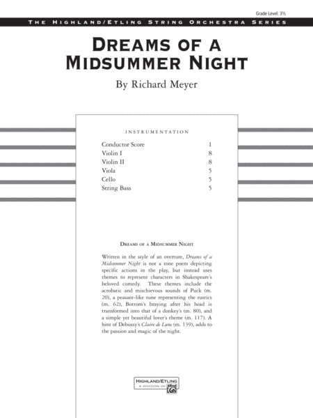 Dreams of a Midsummer Night: Score