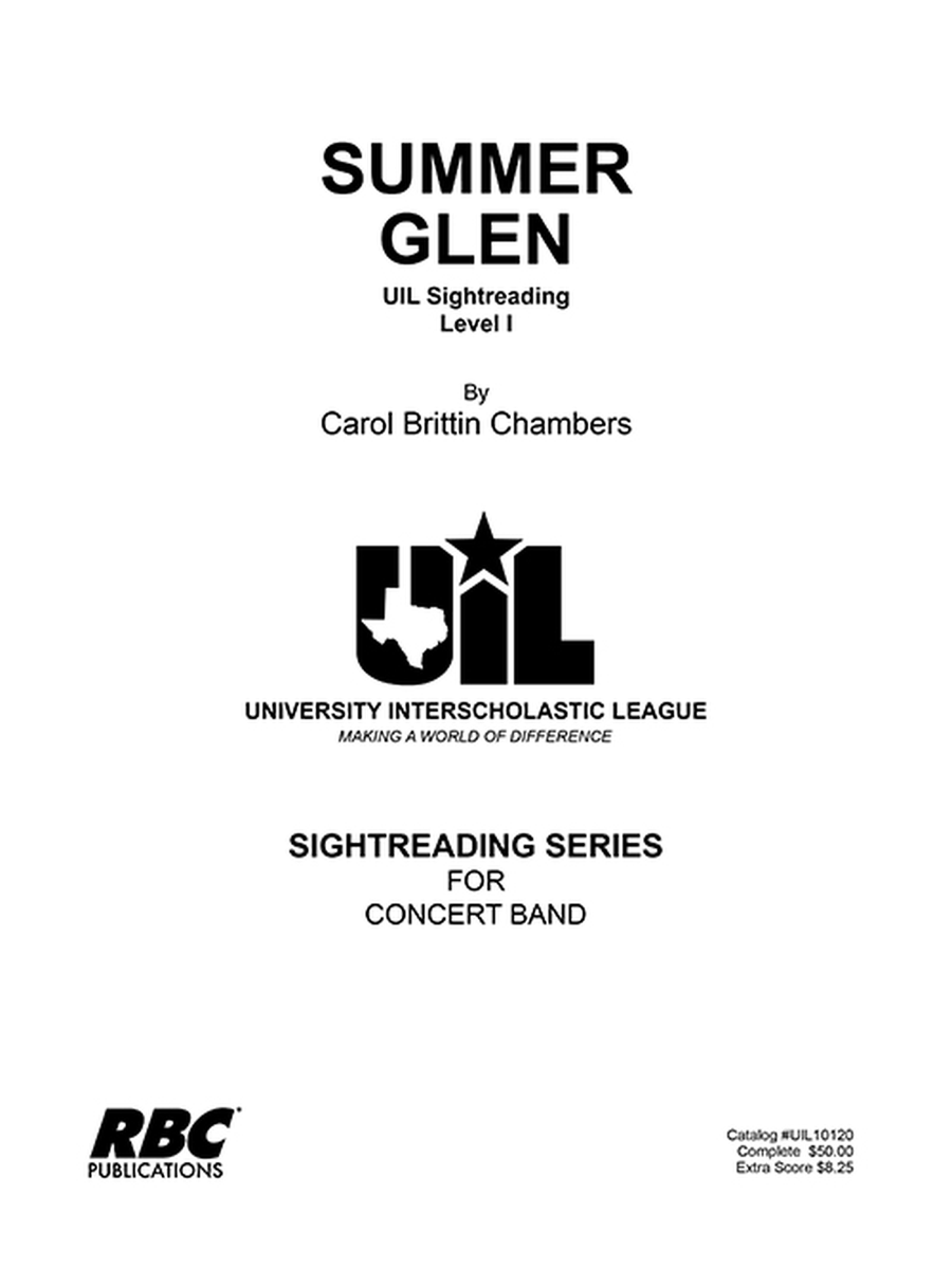 Summer Glen (Score) Concert Band scores gallery preview page 1