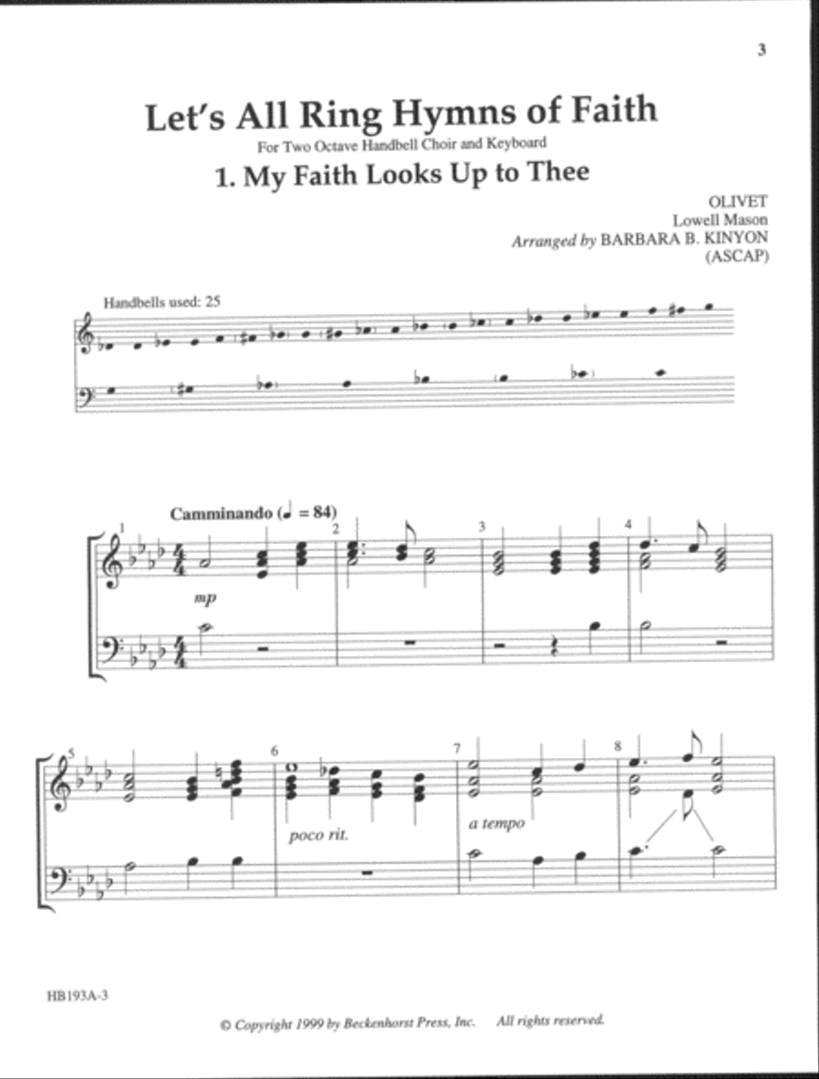 Let's All Ring Hymns of Faith 2-Octaves scores gallery preview page 8