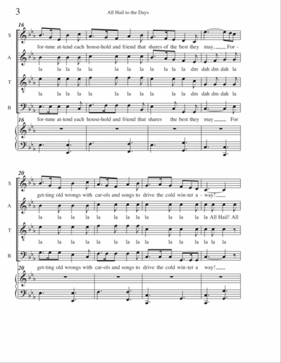 All Hail to the Days All Hail to the Days 4-Part scores gallery preview page 4