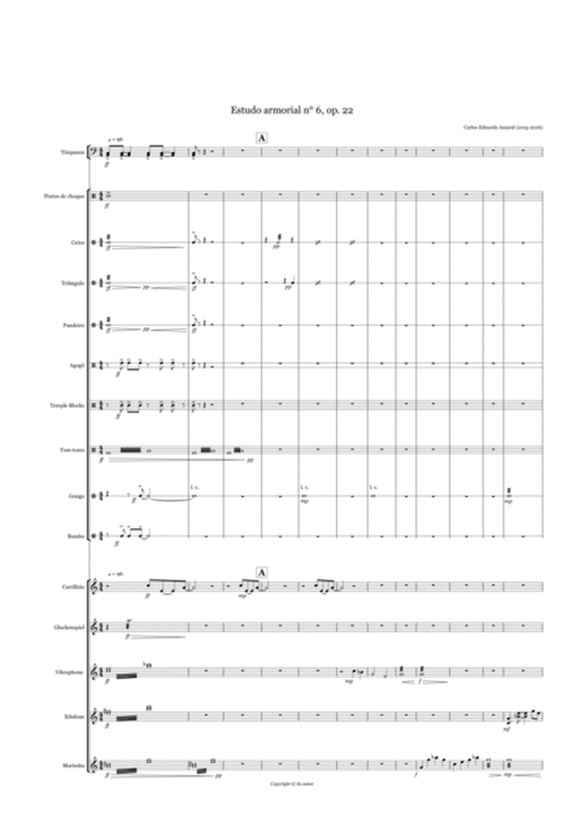 Estudo armorial n° 6, op.22 - for percussion with 15 players image number null